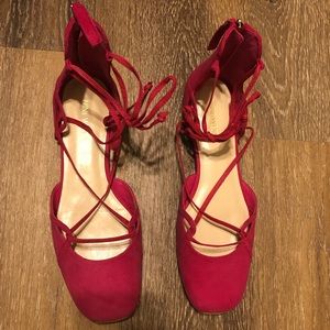Ninewest hot pink ballerina flats